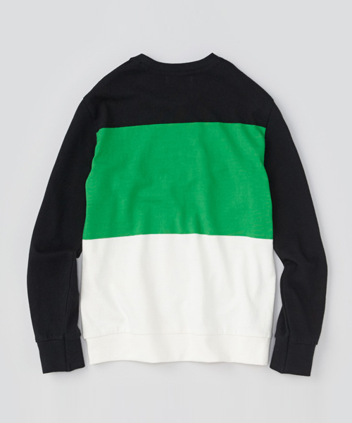 BEAMS T（ビームスティー）の「ALOYE×G.F.G.S. / ロングスリーブ コットンニットセーター（Tシャツ/カットソー・メンズ・グリーン/ホワイト×ネイビー/レッド/ブラック×グリーン/ブラック×ホワイト/ホワイト×ブラック・LARGE/X-LARGE/MEDIUM/SMALL）」の8枚目の写真