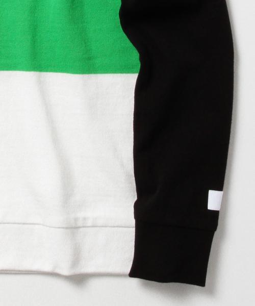 BEAMS T（ビームスティー）の「ALOYE×G.F.G.S. / ロングスリーブ コットンニットセーター（Tシャツ/カットソー・メンズ・グリーン/ホワイト×ネイビー/レッド/ブラック×グリーン/ブラック×ホワイト/ホワイト×ブラック・LARGE/X-LARGE/MEDIUM/SMALL）」の16枚目の写真