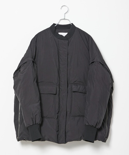 INED CLARO（イネドクラロ）の「ロングMA-1ダウンブルゾン（ダウンジャケット/コート・レディース・ブラック/ベージュ・フリー）」の19枚目の写真