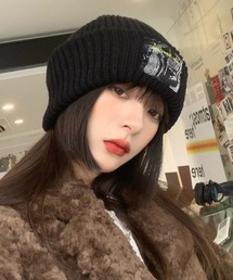 MGV | ロゴワッペンリブ編みニット帽(ニットキャップ/ビーニー)