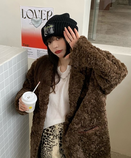 MOSCHINOリブ編み 黒 ニット帽 楽天市場】chisaki チサキ モヘヤ ブレンド リブ ニット
