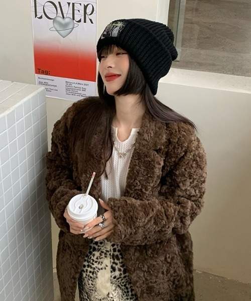 MGV(エムジーヴィー)の「ロゴワッペンリブ編みニット帽(ニットキャップ/ビーニー・メンズ・ブラック/オレンジ/ホワイト/グレー/グリーン・FREE)」の12枚目の写真