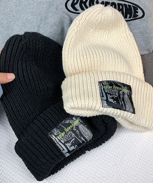 【最終セール】バーバリー ビーニー ニットキャップ ワッペン 帽子 ニット帽 Burberry(バーバリー) ニットキャップ・ビーニー(メンズ) - 海外通販の