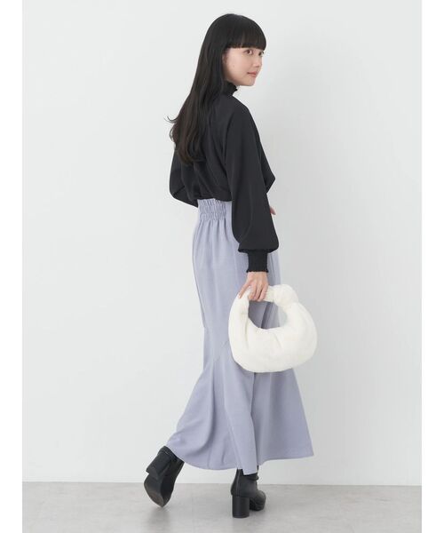 earth music&ecology(アースミュージックアンドエコロジー)の「シャーリングブラウス(シャツ/ブラウス・レディース・ピンク/ドット/アイボリー/ブラック・FREE)」の20枚目の写真