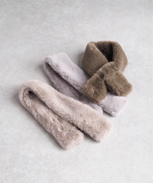 cepo（セポ）の「フェイクファーミニティペット（マフラー・レディース・ライトベージュ/モカ/ライトグレー・FREE）」の14枚目の写真