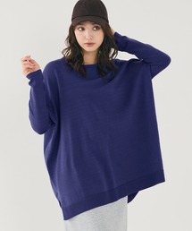 クルーネック テールカットニットチュニック