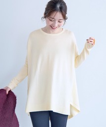 coca（coca）（コカ）の「クルーネック テールカットニットチュニック（ニット/セーター・レディース）」