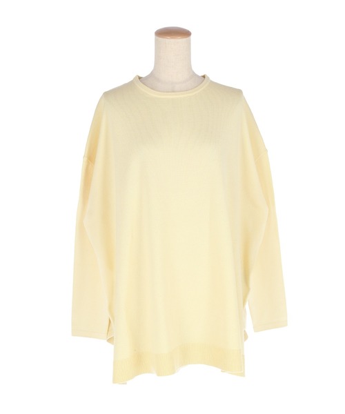 coca（coca）（コカ）の「【WEB限定セール】クルーネック テールカットニットチュニック（ニット/セーター・レディース・ブラック/ベージュ/グレー/レッド/アイボリー/ライトグレー/チャコール/ライトブルー/ブルー/オートミール/イエロー・M/L/S）」の14枚目の写真