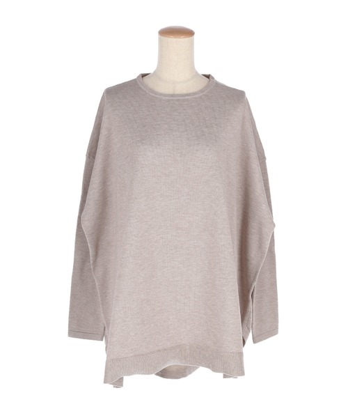 coca（coca）（コカ）の「【WEB限定セール】クルーネック テールカットニットチュニック（ニット/セーター・レディース・ブラック/ベージュ/グレー/レッド/アイボリー/ライトグレー/チャコール/ライトブルー/ブルー/オートミール/イエロー・M/L/S）」の12枚目の写真