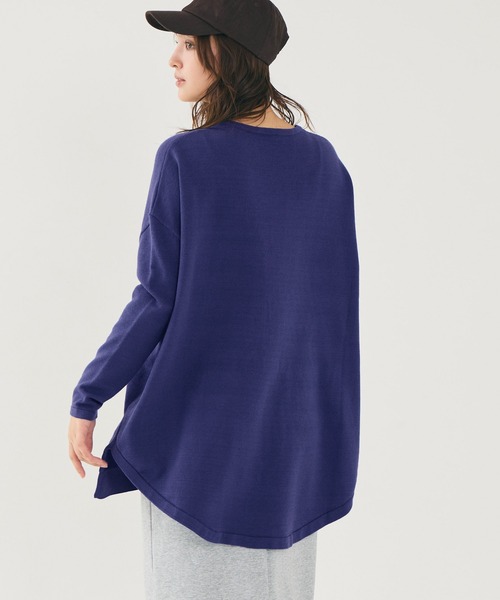 coca（coca）（コカ）の「【WEB限定セール】クルーネック テールカットニットチュニック（ニット/セーター・レディース・ブラック/ベージュ/グレー/レッド/アイボリー/ライトグレー/チャコール/ライトブルー/ブルー/オートミール/イエロー・M/L/S）」の21枚目の写真