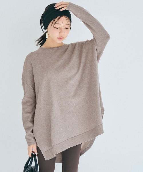 coca（coca）（コカ）の「【WEB限定セール】クルーネック テールカットニットチュニック（ニット/セーター・レディース・ブラック/ベージュ/グレー/レッド/アイボリー/ライトグレー/チャコール/ライトブルー/ブルー/オートミール/イエロー・M/L/S）」の19枚目の写真