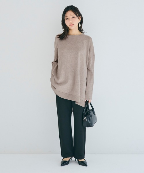 coca（coca）（コカ）の「【WEB限定セール】クルーネック テールカットニットチュニック（ニット/セーター・レディース・ブラック/ベージュ/グレー/レッド/アイボリー/ライトグレー/チャコール/ライトブルー/ブルー/オートミール/イエロー・M/L/S）」の17枚目の写真