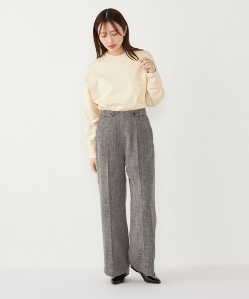 SHIPS Colors（シップス カラーズ）の「SHIPS Colors:〈手洗い可能〉スウェット ライク ニット◇（ニット/セーター・レディース・ブラック/レッド/ベージュ/ネイビー/オフホワイト/グレー・ONE SIZE）」の16枚目の写真