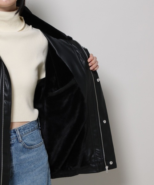 3.3 Field Trip （3.3フィールドトリップ）の「3.3 Field Trip／ファームスタン／W 2988014（ライダースジャケット・レディース・ダークブラウン/ブラック・FREE）」の19枚目の写真