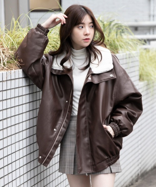 3.3 Field Trip （3.3フィールドトリップ）の「3.3 Field Trip／ファームスタン／W 2988014（ライダースジャケット・レディース・ダークブラウン/ブラック・FREE）」の5枚目の写真