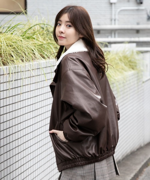 3.3 Field Trip （3.3フィールドトリップ）の「3.3 Field Trip／ファームスタン／W 2988014（ライダースジャケット・レディース・ダークブラウン/ブラック・FREE）」の6枚目の写真