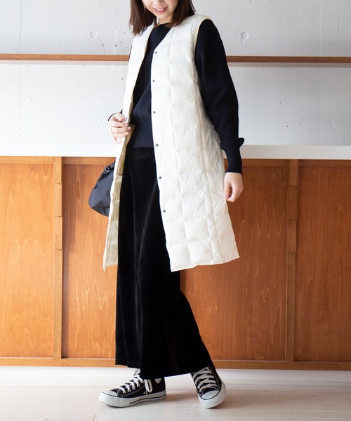 【セール】【TAION】TAION-W001-LONG V NECK LONG DOWN JKT（ダウンジャケット/コート）｜TAION（タイオン）