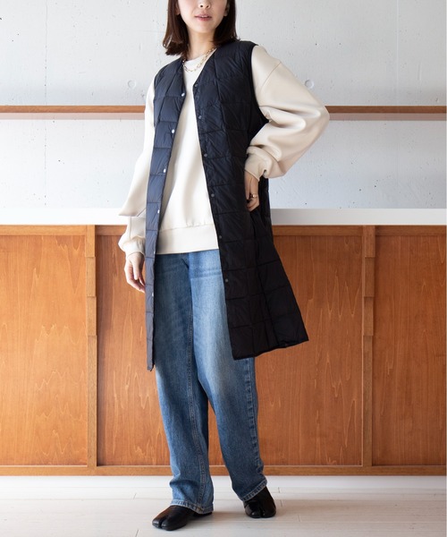 TAION(タイオン)の「【TAION】TAION-W001-LONG V NECK LONG DOWN JKT(ダウンジャケット/コート・レディース・ブラック/オフホワイト/カーキ・L/M)」の13枚目の写真