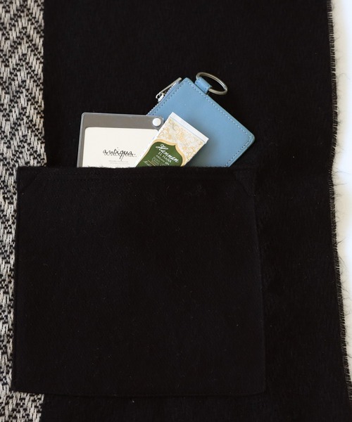 antiqua（アンティカ）の「ヘリンボーン柄マフラー（マフラー・レディース・ブラック・FREE）」の13枚目の写真