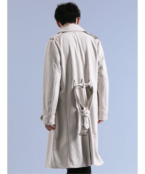 semantic design（セマンティックデザイン）の「＊セマンティックデザイン フェイクスエード トレンチコート（トレンチコート・メンズ・ブラック/ホワイト・LARGE/MEDIUM）」の4枚目の写真