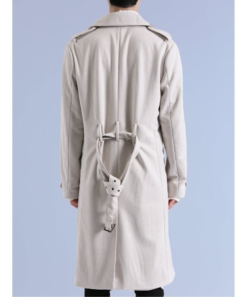 semantic design（セマンティックデザイン）の「＊セマンティックデザイン フェイクスエード トレンチコート（トレンチコート・メンズ・ブラック/ホワイト・LARGE/MEDIUM）」の8枚目の写真