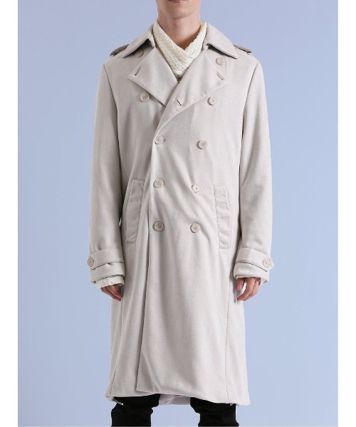 semantic design（セマンティックデザイン）の「＊セマンティックデザイン フェイクスエード トレンチコート（トレンチコート・メンズ・ブラック/ホワイト・LARGE/MEDIUM）」の9枚目の写真