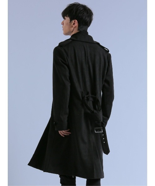 semantic design（セマンティックデザイン）の「＊セマンティックデザイン フェイクスエード トレンチコート（トレンチコート・メンズ・ブラック/ホワイト・LARGE/MEDIUM）」の15枚目の写真
