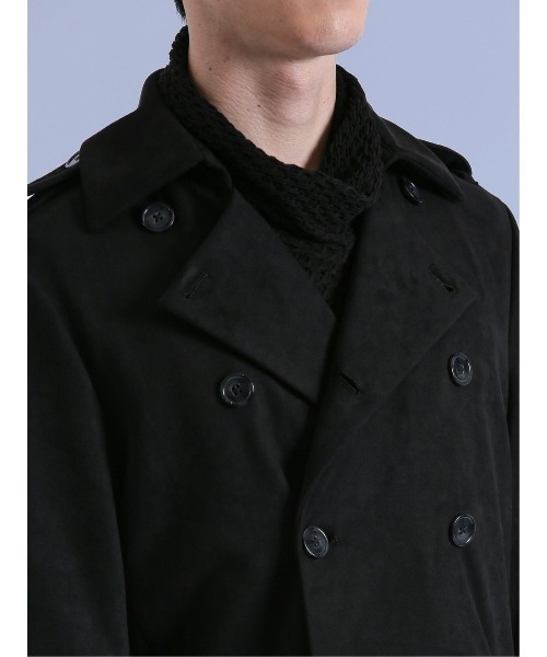 semantic design（セマンティックデザイン）の「＊セマンティックデザイン フェイクスエード トレンチコート（トレンチコート・メンズ・ブラック/ホワイト・LARGE/MEDIUM）」の20枚目の写真