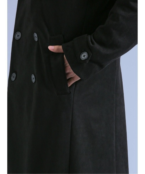 semantic design（セマンティックデザイン）の「＊セマンティックデザイン フェイクスエード トレンチコート（トレンチコート・メンズ・ブラック/ホワイト・LARGE/MEDIUM）」の21枚目の写真