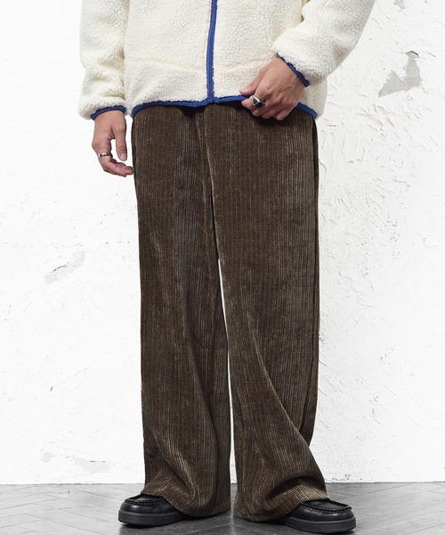 MinoriTY（マイノリティ）の「【MinoriiTY】カットコーデュロイワイドパンツ ルーズシルエット メンズ 春服 冬服（スラックス・メンズ・モカ/ブラック/ワイン/ダークグリーン・L/M/S）」の12枚目の写真