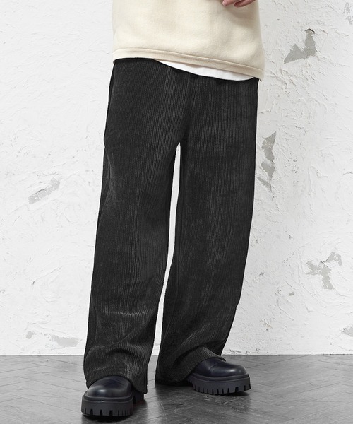 MinoriTY（マイノリティ）の「【MinoriiTY】カットコーデュロイワイドパンツ ルーズシルエット メンズ 春服 冬服（スラックス・メンズ・モカ/ブラック/ワイン/ダークグリーン・L/M/S）」の18枚目の写真