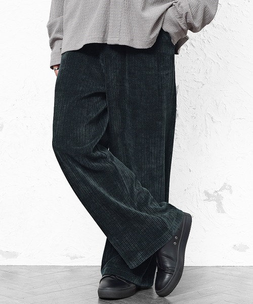 MinoriTY（マイノリティ）の「【MinoriiTY】カットコーデュロイワイドパンツ ルーズシルエット メンズ 春服 冬服（スラックス・メンズ・モカ/ブラック/ワイン/ダークグリーン・L/M/S）」の6枚目の写真