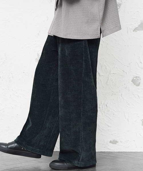 MinoriTY（マイノリティ）の「【MinoriiTY】カットコーデュロイワイドパンツ ルーズシルエット メンズ 春服 冬服（スラックス・メンズ・モカ/ブラック/ワイン/ダークグリーン・L/M/S）」の7枚目の写真