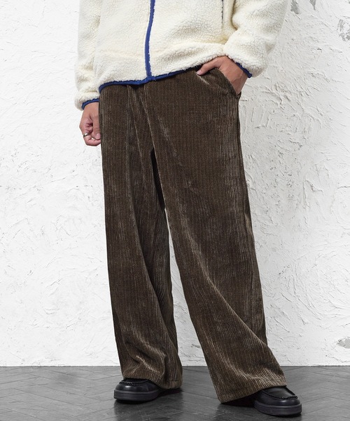 MinoriTY（マイノリティ）の「【MinoriiTY】カットコーデュロイワイドパンツ ルーズシルエット メンズ 春服 冬服（スラックス・メンズ・モカ/ブラック/ワイン/ダークグリーン・L/M/S）」の14枚目の写真