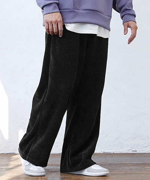 MinoriTY（マイノリティ）の「【MinoriiTY】カットコーデュロイワイドパンツ ルーズシルエット メンズ 春服 冬服（スラックス・メンズ・モカ/ブラック/ワイン/ダークグリーン・L/M/S）」の10枚目の写真