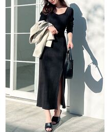 RESEXXY | バックオープンテレコワンピース(ワンピース)