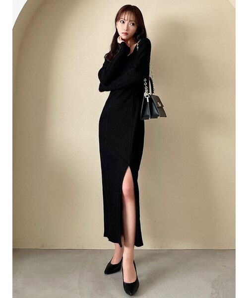 RESEXXY（リゼクシー）の「バックオープンテレコワンピース（ワンピース・レディース・オレンジ/ホワイト/グレー/ブラック・FREE）」の13枚目の写真