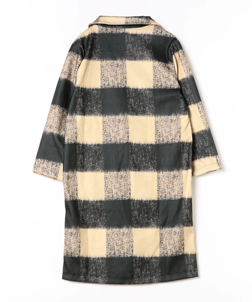 LUGG NAGG(ラグナグ)の「ブロックチェックチェスターコート(チェスターコート・レディース・ホワイト×ブラック・L/XL/M/S)」の9枚目の写真