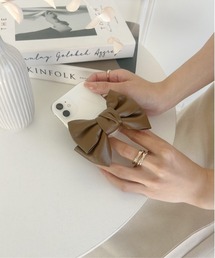 thank U more（サンキューモア）の「エコレザーリボングリップ（スマホグッズ・レディース）」
