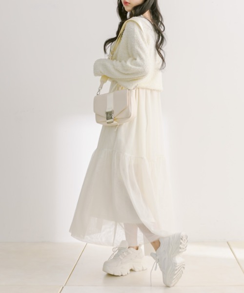 OLIVE des OLIVE（オリーブデオリーブ）の「チュールワンピ×ニットセット　1041090030（ワンピース・レディース・グレー/オフホワイト/サックスブルー・FREE）」の20枚目の写真