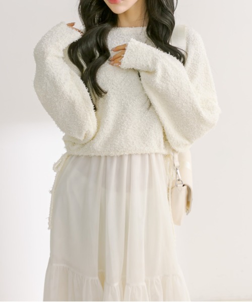 OLIVE des OLIVE（オリーブデオリーブ）の「チュールワンピ×ニットセット　1041090030（ワンピース・レディース・グレー/オフホワイト/サックスブルー・FREE）」の18枚目の写真