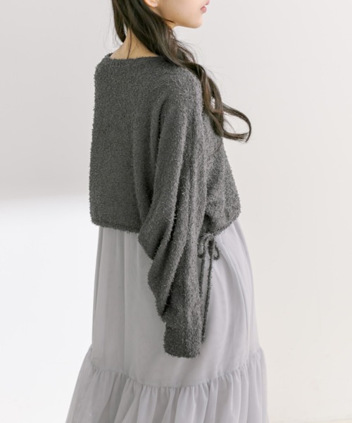 OLIVE des OLIVE（オリーブデオリーブ）の「チュールワンピ×ニットセット　1041090030（ワンピース・レディース・グレー/オフホワイト/サックスブルー・FREE）」の19枚目の写真