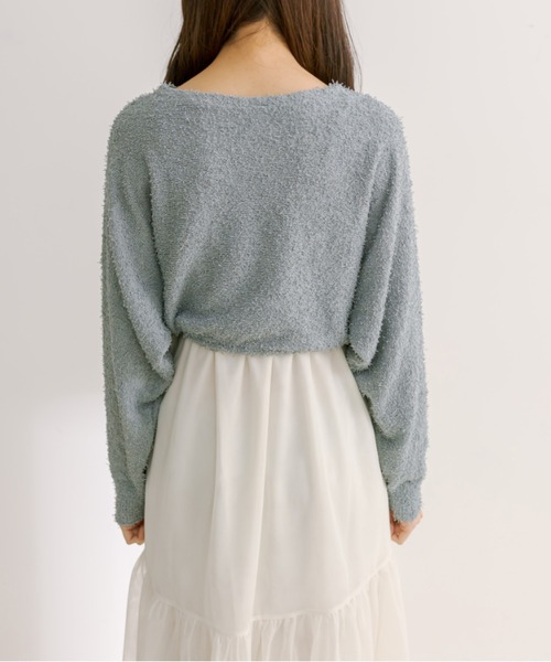 OLIVE des OLIVE（オリーブデオリーブ）の「チュールワンピ×ニットセット　1041090030（ワンピース・レディース・グレー/オフホワイト/サックスブルー・FREE）」の8枚目の写真