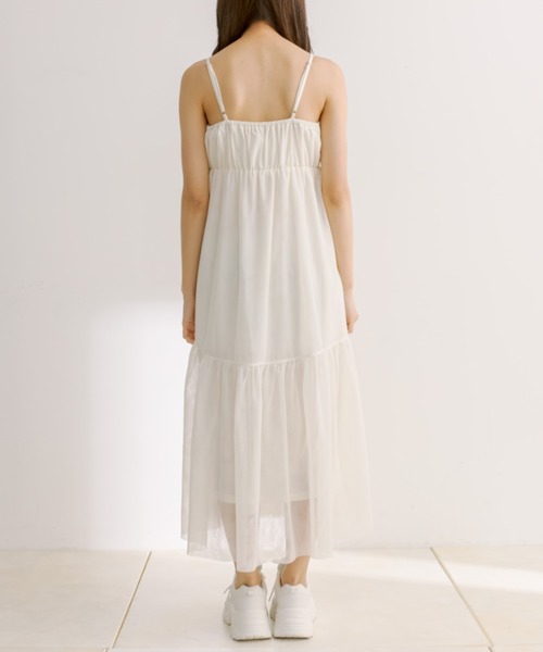 OLIVE des OLIVE（オリーブデオリーブ）の「チュールワンピ×ニットセット　1041090030（ワンピース・レディース・グレー/オフホワイト/サックスブルー・FREE）」の6枚目の写真