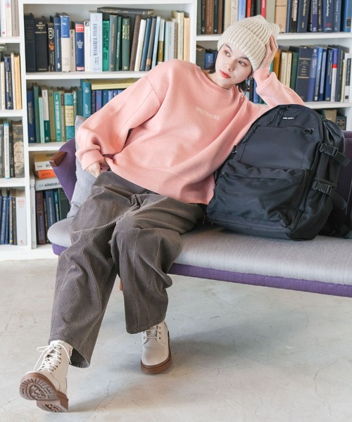 niko and...（ニコアンド）の「スウェットライクラメニットプルオーバー（ニット/セーター・レディース・ピンク/グリーン/ネイビー/ライトグレー・MEDIUM/SHORT）」の8枚目の写真