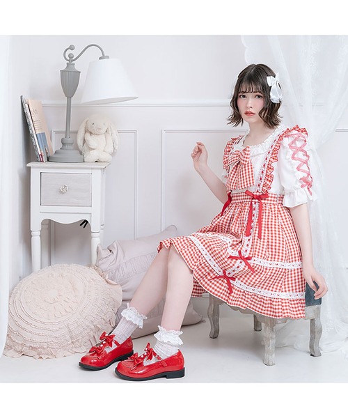 DearMyLove(ディアマイラブ)の「ハートパールダブルリボンパンプス(パンプス・レディース・ホワイト/レッド/ブラック/ベビーピンク/オフホワイト・25cm/24cm/22cm/25.5cm/23cm/24.5cm/23.5cm/22.5cm)」の19枚目の写真