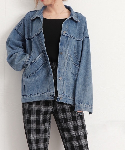 Miniministore(ミニミニストア)の「Gジャン レディース デニムジャケット(デニムジャケット・レディース・ブルー/ブラック・フリー)」の8枚目の写真