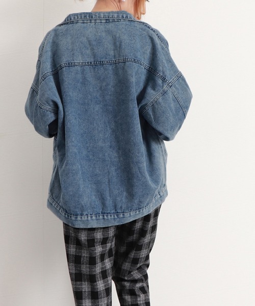 Miniministore(ミニミニストア)の「Gジャン レディース デニムジャケット(デニムジャケット・レディース・ブルー/ブラック・フリー)」の10枚目の写真