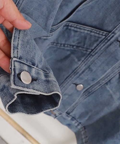 Miniministore(ミニミニストア)の「Gジャン レディース デニムジャケット(デニムジャケット・レディース・ブルー/ブラック・フリー)」の14枚目の写真