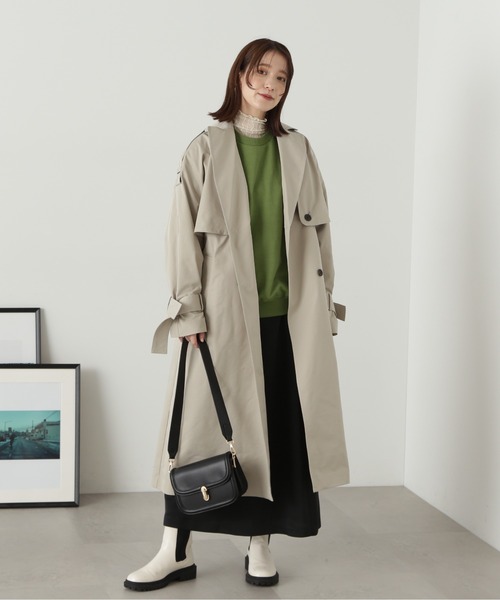 N.（N. Natural Beauty Basic）（エヌエヌナチュラルビューティーベーシック）の「【S Size Line】◆マルチウェイロングトレンチコート（トレンチコート・レディース・ベージュ/グレイッシュベージュ・SMALL/MEDIUM）」の14枚目の写真